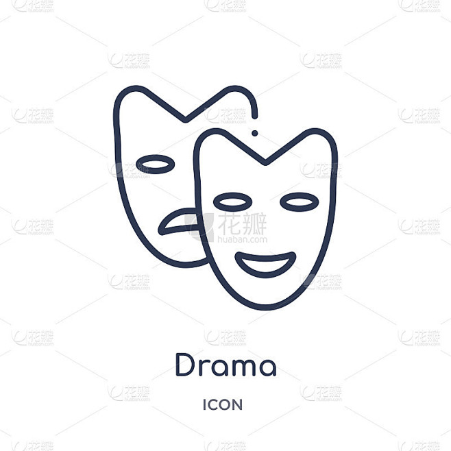 Linear drama icon from Education outline collectio