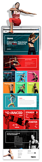 Personal training - Website concept : This is a personal training and group training website concept. The images in this concept belong to their respective owners. 