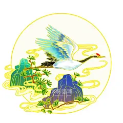 仙鹤  - 源文件下载【酷图网】仙鹤,鹤,手绘仙鹤,国潮仙鹤,古典仙鹤,古风仙鹤,中国风仙鹤,仙鹤插画,仙鹤素材,鹤素材,中国风,国潮,