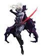 Female Dark Elf Magus - Pathfinder PFRPG DND D&D 3.5 5th ed d20 fantasy