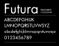 Futura受到现代主义包豪斯运动的影响，以垂直、水平的硬朗笔划为主，用几何来确定结构，用数学计算尺寸。
Futura个性鲜明，为了保持设计感，j、t省略了尾部，a、g使用单层结构，因此在可读性上有些问题，并不适于内文排版。
尽管Futura字体诞生于一个世纪之前，但其设计看起来相当前卫且极具前瞻性，在各式现代时尚设计中被广泛使用，如LV、Omega。