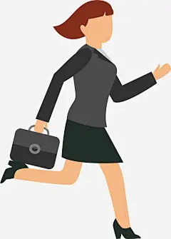 跑步上班的女人插画_新图网 https://www.ixintu.com