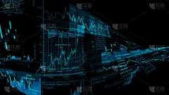 三维图形,金融,股票,太空,网络空间,图表,技术,现代,商业金融和工业,比特币