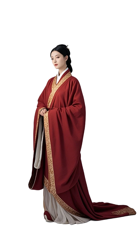 人物-汉服仕女，战国袍，曲裾袍 (4)-花瓣网