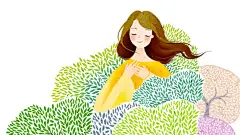 小清新唯美系立春插画