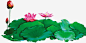 中秋节高清荷叶荷花免抠png素材_新图网ixintu.com