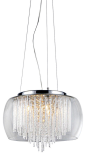 Odysseus' Chrome and Crystal 5-light Chandelier modern-chandeliers