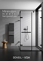 a bathroom with a shower, sink and towel rack on the wall next to it