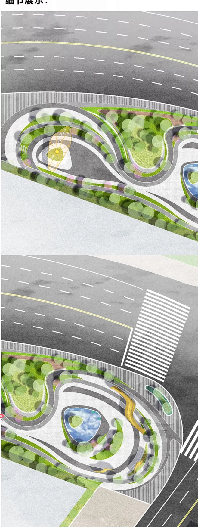 2025小清新口袋公园彩平图psd街头公园小游园彩平图psd分层素材-花瓣网