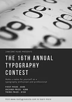 Monochrome Photo Typography Poster