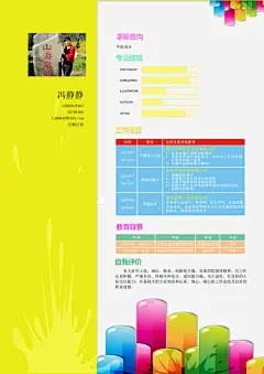 黄色简历模板高清素材 300DPI PSD 广告设计 彩条 彩色 画册设计 简历 表格 设计 黄色 免抠png 设计图片 免费下载