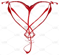 Paint Splatter Red Heart Illustration Vector