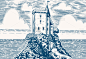 scenic view vintage fortress on a hill on a