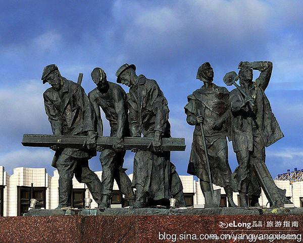 俄罗斯 二战胜利广场 雕塑 塑像  圣彼...