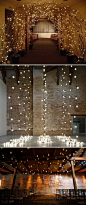 Strings of Fairy Lights and Festoon Lighting #rockmywinterwedding @Rock My Wedding via @Lauren Bennett board