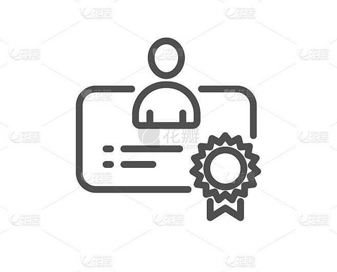 证行图标。企业管理的迹象。