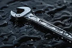 机械工具不锈钢扳手摄影图片