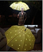  实拍伞面发光 发光雨伞 LED 伞 发光伞 创意伞 装饰伞 直柄