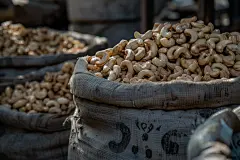 去皮腰果高清摄影图