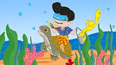 涂鸦炫酷插画简约大气海报
