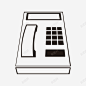 台式电话机简笔画图标 页面网页 平面电商 创意素材