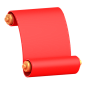 Chinese scroll letter 3D Illustration
