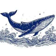八月wwv采集到手绘鲸鱼插画矢量图设计素材