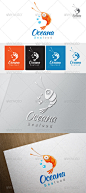 Oceana海鲜标志——食品标志模板Oceana Seafood Logo - Food Logo Templates蓝色,食物,标志,oceana、橙、餐厅,大海 blue, food, logo, oceana, orange, restaurant, sea