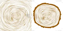 矢量树环背景和锯树树干