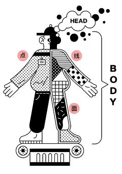 手绘教程！妙趣横生的黑白涂鸦插画