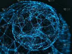 抽象球面几何球体和多边形线和点。未来科技(超高分辨率)