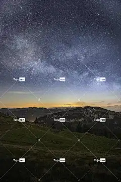 星星 夜晚 天文摄影 自然 景观 天文 山 手机壁纸 天空