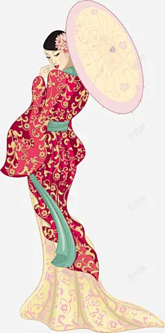 手绘唯美古装女子高清素材 美女 免费下载 页面网页 平面电商 创意素材 png素材