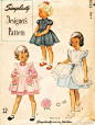 #服装参考# Vintage复古童装款式画报