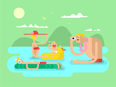 Family on vacation 