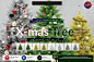 华丽圣诞节自定义圣诞树装饰布置ps分层样机素材展示效果源文件图片
