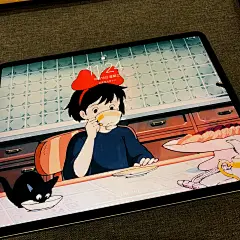 ipad pro 12.9寸 : 今天到货了 很好看很好看，先设置个壁纸 然后各种APP下载 要认真，自律，开始咯。