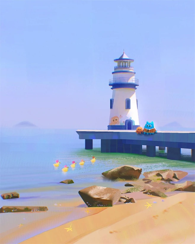 光影插画 卡通-花瓣网