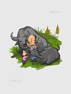 中国风清明节放牛牧童清明节清明