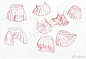 一组JK制服裙的绘制方法，百褶裙的关键在于褶子的画法，快马来学习吧~（作者：ゼロ（ぬんぬ，ID：44156553）
#动漫绘画# #绘画素材# #JK制服# #动漫# ​​​​