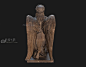 教堂洗礼天使，古罗马雕塑，跪着的天使女，石膏像，青铜雕像 - 雕塑3d模型 3dsnail模型网