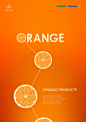 橙子水果海报设计