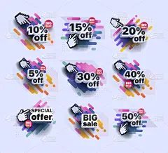 现代,巨大的,标语,商务,市场营销,背景,商品,绘画插图,广告,标签