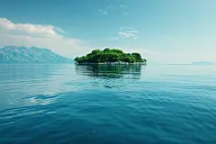 海岛礁石自然风景壁纸