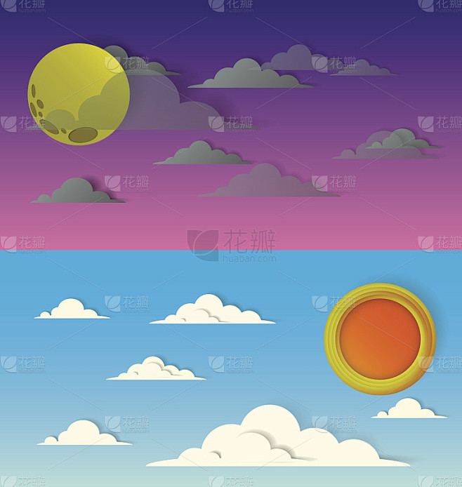 白天和黑夜，太阳和月亮