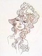 missvera  的插画 【手绘】临摹了几张奥黛丽川崎的