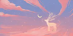 手绘梦幻星空与鹿原创插画海报梦幻星空 唯美星空 鹿 许愿 天空 云彩  晚安世界 唯美壁纸 星空背景 星空banner 温暖 卡通 风景 手绘 星空 水彩 月亮 晚霞 海报 天空背景 电脑桌面壁纸