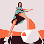 beauty Character digital illustration fashion illustration flat minimal modern simple vector vogue