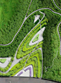 Terraces following topography to allow for variation in the land