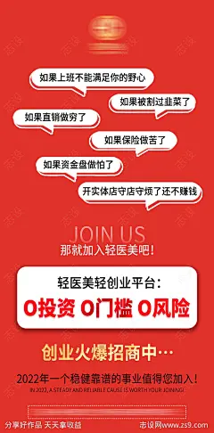 轻医美招募痛点海报-源文件-志设网-zs9.com